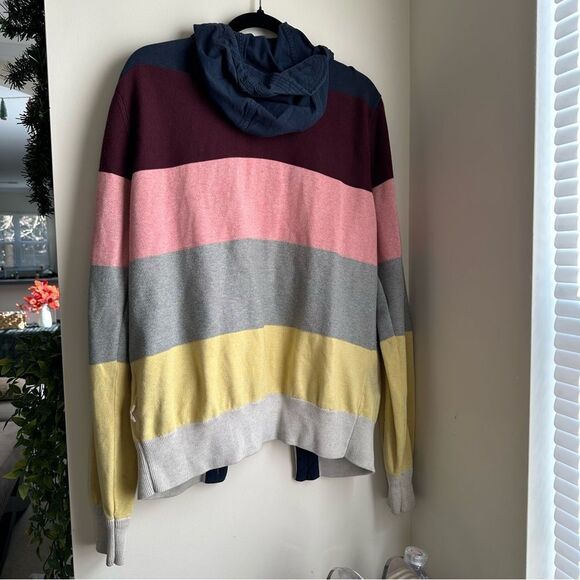 Striped color block style men’s hoodie - Picture 10 of 10